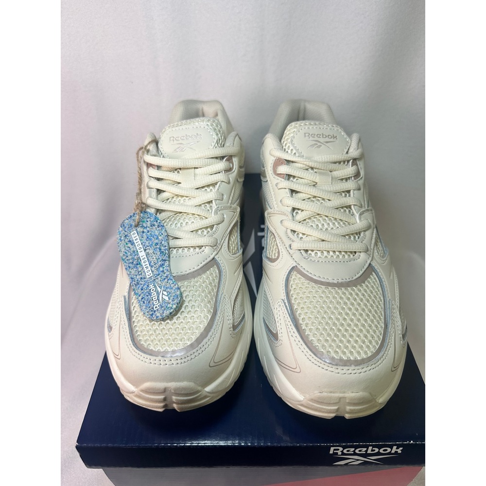 Reebok Mens Cream‎ Mesh Athletic Sneakers OrthoLite Footbed Off White 11